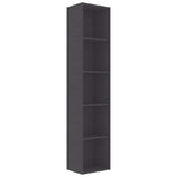 Book Cabinet Grey 40x30x189 cm Engineered Wood - Front View