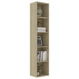 Book Cabinet Sonoma Oak 40x30x189 cm Engineered Wood - Side View