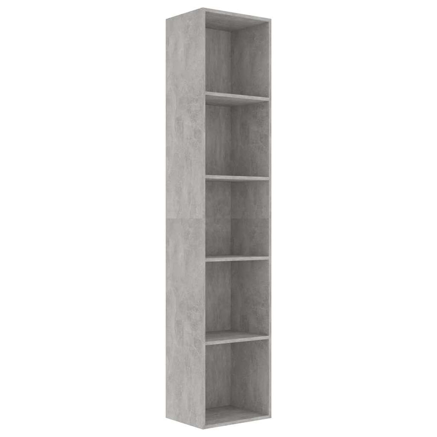 Book Cabinet Concrete Grey 40x30x189 cm Engineered Wood