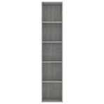 Book Cabinet Concrete Grey 40x30x189 cm Engineered Wood