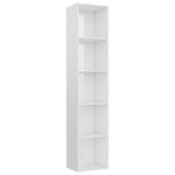Book Cabinet High Gloss White 40x30x189 cm Engineered Wood