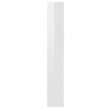 Book Cabinet High Gloss White 40x30x189 cm Engineered Wood