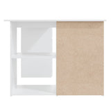 Corner Desk White 145x100x76 cm Engineered Wood - Close-Up Angle