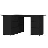 Corner Desk Black 145x100x76 cm Engineered Wood