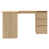 Corner Desk Sonoma Oak 145x100x76 cm Engineered Wood - 45-Degree Angle