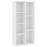Book Cabinet White 50x25x106 cm Engineered Wood - Front View