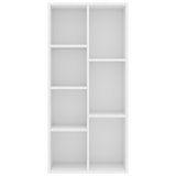 Book Cabinet White 50x25x106 cm Engineered Wood - Top-Down View