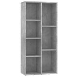 Book Cabinet Concrete Grey 50x25x106 cm Engineered Wood - Front View