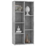 Book Cabinet Concrete Grey 50x25x106 cm Engineered Wood - Side View