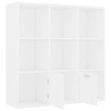 Book Cabinet White 98x30x98 cm Engineered Wood