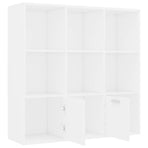 Book Cabinet White 98x30x98 cm Engineered Wood