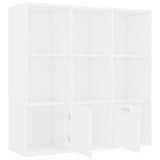 Book Cabinet White 98x30x98 cm Engineered Wood - 45-Degree Angle
