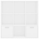 Book Cabinet White 98x30x98 cm Engineered Wood