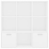 Book Cabinet White 98x30x98 cm Engineered Wood - Close-Up Angle