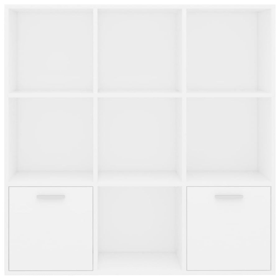 Book Cabinet White 98x30x98 cm Engineered Wood