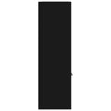 Book Cabinet Black 98x30x98 cm Engineered Wood - Low Angle