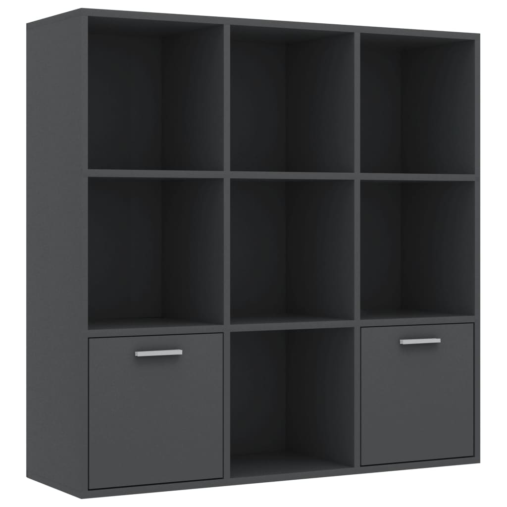 Book Cabinet Grey 98x30x98 cm Engineered Wood