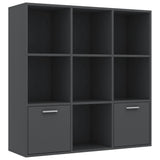 Book Cabinet Grey 98x30x98 cm Engineered Wood