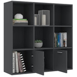 Book Cabinet Grey 98x30x98 cm Engineered Wood