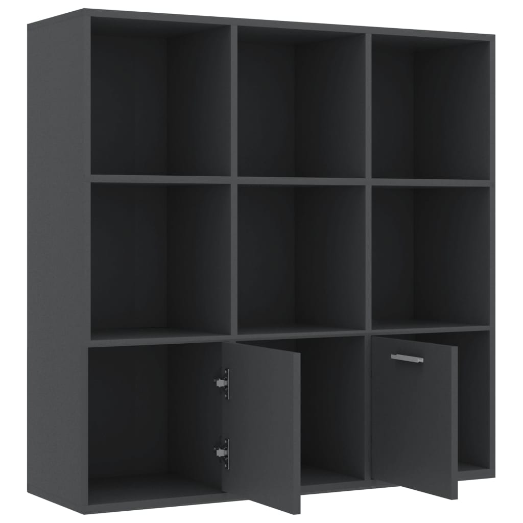Book Cabinet Grey 98x30x98 cm Engineered Wood