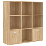 Book Cabinet Sonoma Oak 98x30x98 cm Engineered Wood