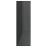 Book Cabinet High Gloss Grey 98x30x98 cm Engineered Wood - Low Angle