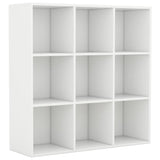 Book Cabinet White 98x29x97.5 cm Engineered Wood - Front View