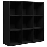 Book Cabinet Black 98x29x97.5cm Engineered Wood - Front View