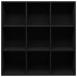 Book Cabinet Black 98x29x97.5cm Engineered Wood - 45-Degree Angle