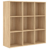 Book Cabinet Sonoma Oak 98x29x97.5 cm Engineered Wood - Front View