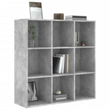 Book Cabinet Concrete Grey 98x29x97.5 cm Engineered Wood - Side View