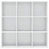 Book Cabinet High Gloss White 98x29x97.5 cm Engineered Wood - Side View