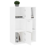 Storage Cabinet White 60x29.5x90 cm Engineered Wood - 45-Degree Angle