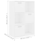 Storage Cabinet White 60x29.5x90 cm Engineered Wood - Extra Image