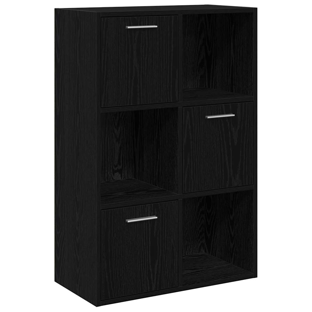 Storage Cabinet Balck 60x29.5x90 cm Engineered Wood