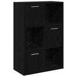 Storage Cabinet Balck 60x29.5x90 cm Engineered Wood