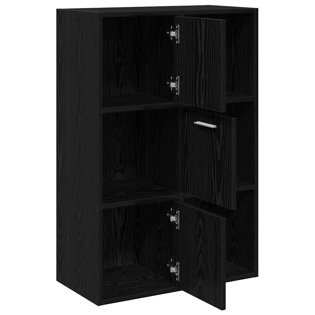 Storage Cabinet Balck 60x29.5x90 cm Engineered Wood