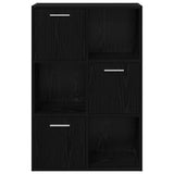 Storage Cabinet Balck 60x29.5x90 cm Engineered Wood