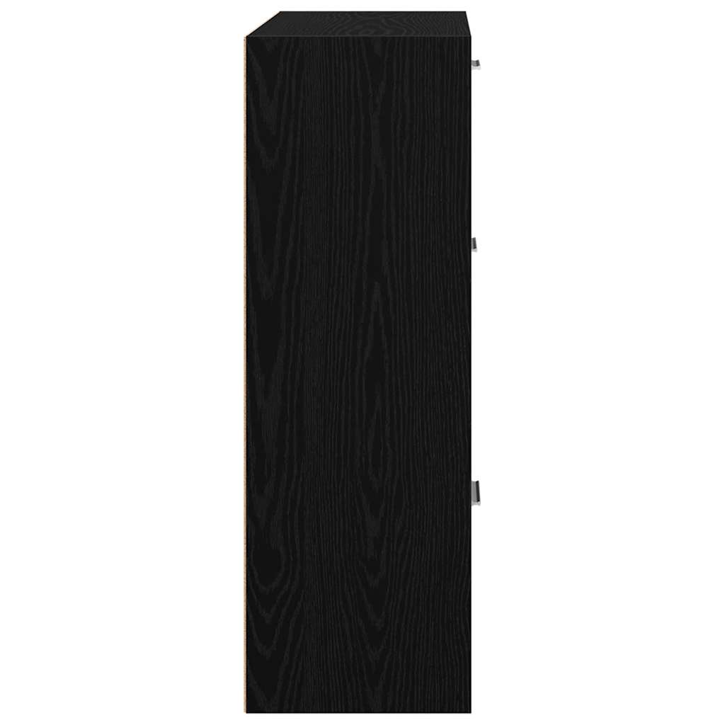 Storage Cabinet Balck 60x29.5x90 cm Engineered Wood