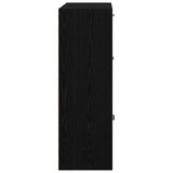 Storage Cabinet Balck 60x29.5x90 cm Engineered Wood