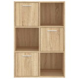 Storage Cabinet Sonoma Oak 60x29.5x90 cm Engineered Wood - 45-Degree Angle