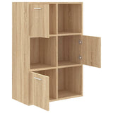 Storage Cabinet Sonoma Oak 60x29.5x90 cm Engineered Wood - Rear View