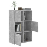 Storage Cabinet Concrete Grey 60x29.5x90 cm Engineered Wood - 45-Degree Angle