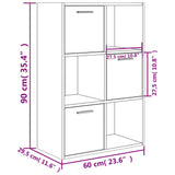 Storage Cabinet Concrete Grey 60x29.5x90 cm Engineered Wood