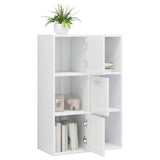 Storage Cabinet High Gloss White 60x29.5x90 cm Engineered Wood - 45-Degree Angle