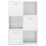 Storage Cabinet High Gloss White 60x29.5x90 cm Engineered Wood