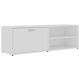 TV Cabinet White 120x34x37 cm Engineered Wood - Front View
