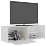 TV Cabinet White 120x34x37 cm Engineered Wood - 45-Degree Angle