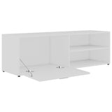 TV Cabinet White 120x34x37 cm Engineered Wood - Rear View