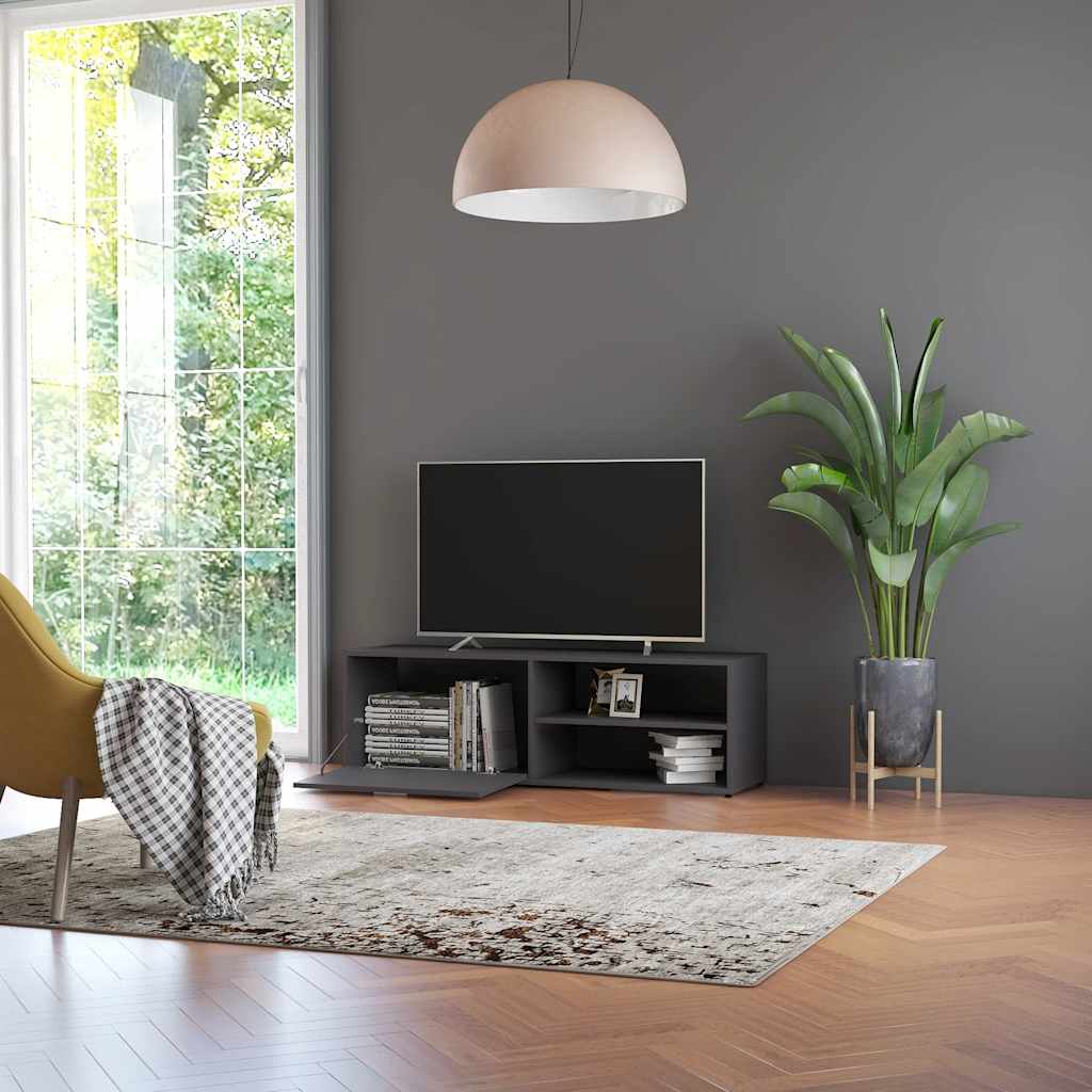 TV Cabinet Grey 120x34x37 cm Engineered Wood
